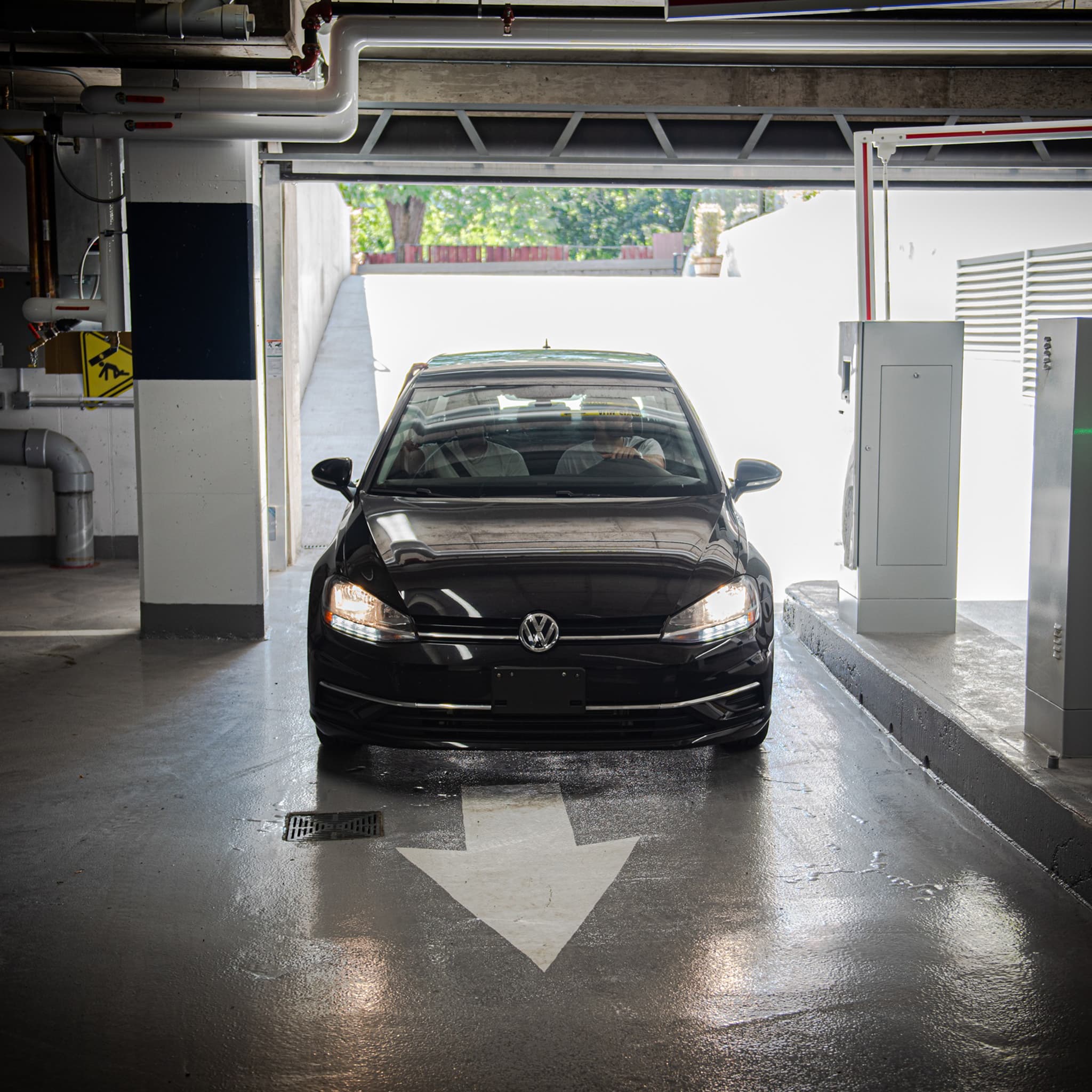 Underground parking at the British Square