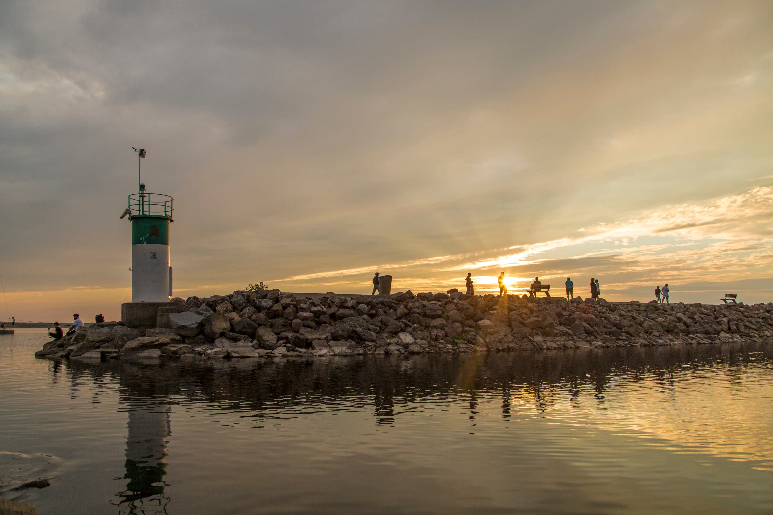 The Old Aylmer pier at sunset